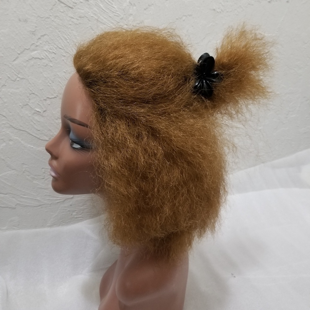Natural Black Blonde Short Kinky Wig Hair